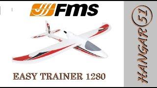 FMS EASY TRAINER 1280MM PNP POWERED GLIDER 4 CHANNEL 3S 2200MAH UNBOXING