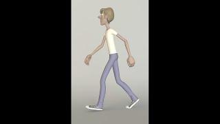 Student Walk cycle Practice. 3d Animation School in Lagos Nigeria