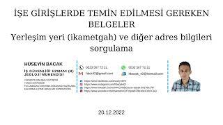 İKAMETGAH BELGESİ