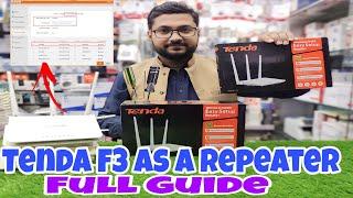 Tenda F3 Repeater Mode | Range Extender Mode | Full Setup Guide Step by Step