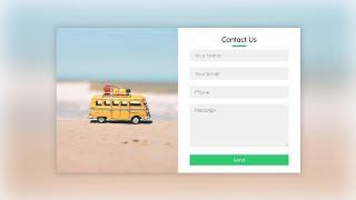 Responsive Contact Form Using HTML & CSS