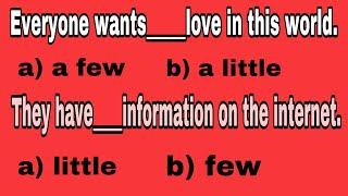 How to Use Few, A Few, Little, A Little  | Determiner Grammar Quiz