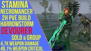 ESO 2H Stamina Necromancer PVE Build - Devourer - Harrowstorm