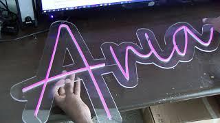 LED neon Sign with clear acrylic backer