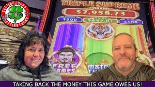 Triple Supreme Xtreme Slots. Getting Lucky with Mr G. Taking back the money this game owes us!