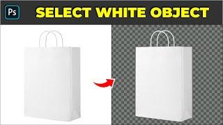 How to select white object on white background - Photoshop Tutorial