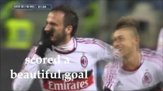 Injured Pazzini scored a beautiful goal [Genoa 0 -2 Milan] *HD*