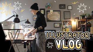 studio vlog ● painting, packing, & puttanesca || FREELANCE ILLUSTRATOR