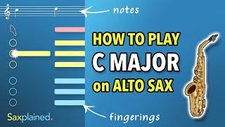 C Major Scale Tutorial (Alto Sax) | Saxplained