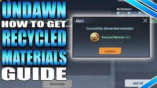 How To Get Recycled Materials In Undawn