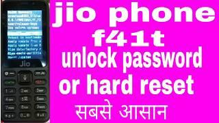 Jio lyf phone (F41T) hard reset /|| unlock password easy 2018....