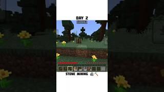 MINECRAFT SURVIVAL DAY 2  ll STONE MINING 🪨️ #minecraft #minecraftshorts #officialminecraft