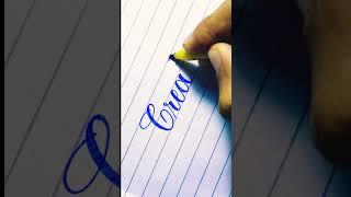 cursive writing with cut marker |#shorts #art #calligraphy