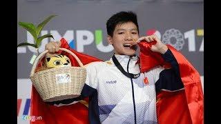 Thần đồng 15 tuổi Nguyễn Hữu Kim Sơn giành HCV bơi 400m hỗn hợp nam tại Sea Games 29.