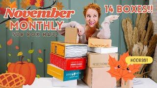 Monthly Subscription Box Haul - November 2023 | New Boxes + Holiday Gifts