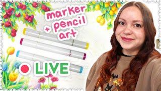 Cozy Forest Marker Art  LIVE