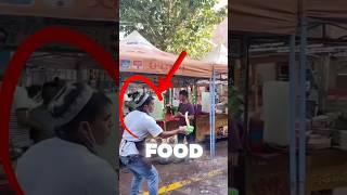 Food Vendor Shows Customers His "Skills"  #shorts