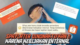 spaylater dinonaktifkan karena kebijakan internal