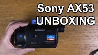Sony FDR-AX53 4K camcorder: unboxing