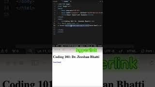 HTML Coding Q&A 17: HTML for creating a hyperlink to an email address? #html #css #htmlcoding