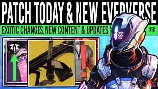 Destiny 2: PATCH CHANGES TODAY & JUICY EVERVERSE! Weapon Changes, Exotics, Vendors & Fixes (Oct 22)