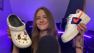 ASMR Shoe Collection (tapping, scratching, whispering) 