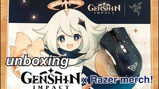 Genshin Impact x Razer Mousepad and Mouse Unboxing! (Genshin Impact Merch)