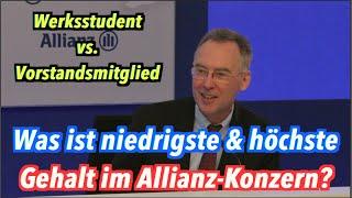 Was ist das niedrigste & höchste Gehalt im Allianz-Konzern?