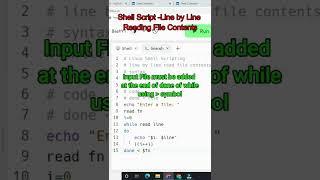 Reading File Contents Line by Line using Shell Scripting | Bash Script | #shorts