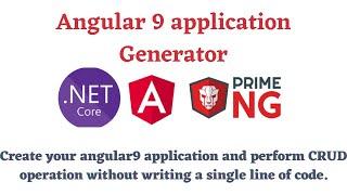 Angular 9. Create Angular app and perform CRUD without writing a single line of code.