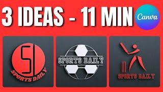 3 Sports ️ Logo Ideas - 11 Minutes with Canva & Photopea