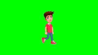 ANIMATION MAN WALKING GREEN SCREEN VIDEO || FREE TO USE VIDEO