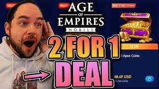 Apex Coins Explained [Unlocking T7 with double purchase value!] Midasbuy for Age of Empires Mobile