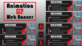 How to Make Web Banner Animation in Photoshop Tutorial | Create GIF Animation Ads Banner