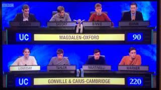 University Challenge 2015 Caius Loveday Final Hapax Legomenon