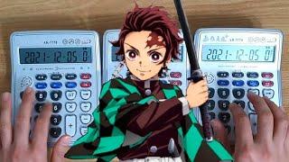 Demon Slayer Season 2 OP "Aimer - Zankyou Sanka"(Calculator Cover) + With Lyrics