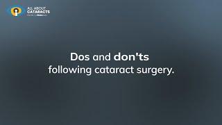 Dos and don’ts after cataract surgery