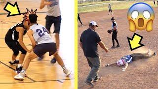 BLACK EYE at BASKETBALL GAME and BROKEN ANKLES at SOFTBALL GAME! 