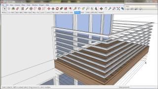 10.  Handrails and Balustrades.  A TreblD and SketchUp Tutorial