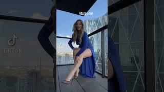 Sisterkv Sexy Legs in Blue Dress