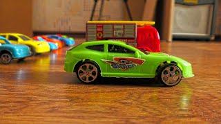 Various Plastic Toy Cars Push Play