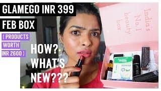 Sunny Leone lipstick in Glamego Feb 2019 box ??  || Unboxing + Try On Review ⏱