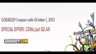 GODADDY Coupons (2013 October 01) SPECIAL OFFER! .COMs just $2.49