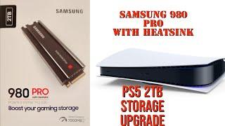 How to install 2TB Samsung 980 Pro With Heatsink SSD Ps5 Storage Upgrade No disc drive Digital