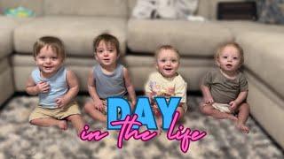 a little day in our life | one year old quadruplets