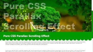 Pure CSS Parallax Scrolling Effect