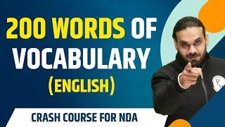 200 Words of Vocabulary : English | NDA Crash Course