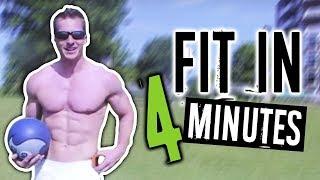 4 Minute Medicine Ball Tabata Workout For Beginners (GET FIT IN FOUR) | LiveLeanTV