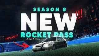 NEW ROCKET PASS SHOWCASE + HONDA CIVIC gameplay with JAKZE!! | Rocket League Season 8