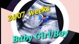 24 & 07 weeks pregnant scan baby boy or girl | 7 weeks pregnant in double uterus | genderreveal scan